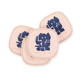 Bamboo Illustrated Medium Plate Set - Blue Series