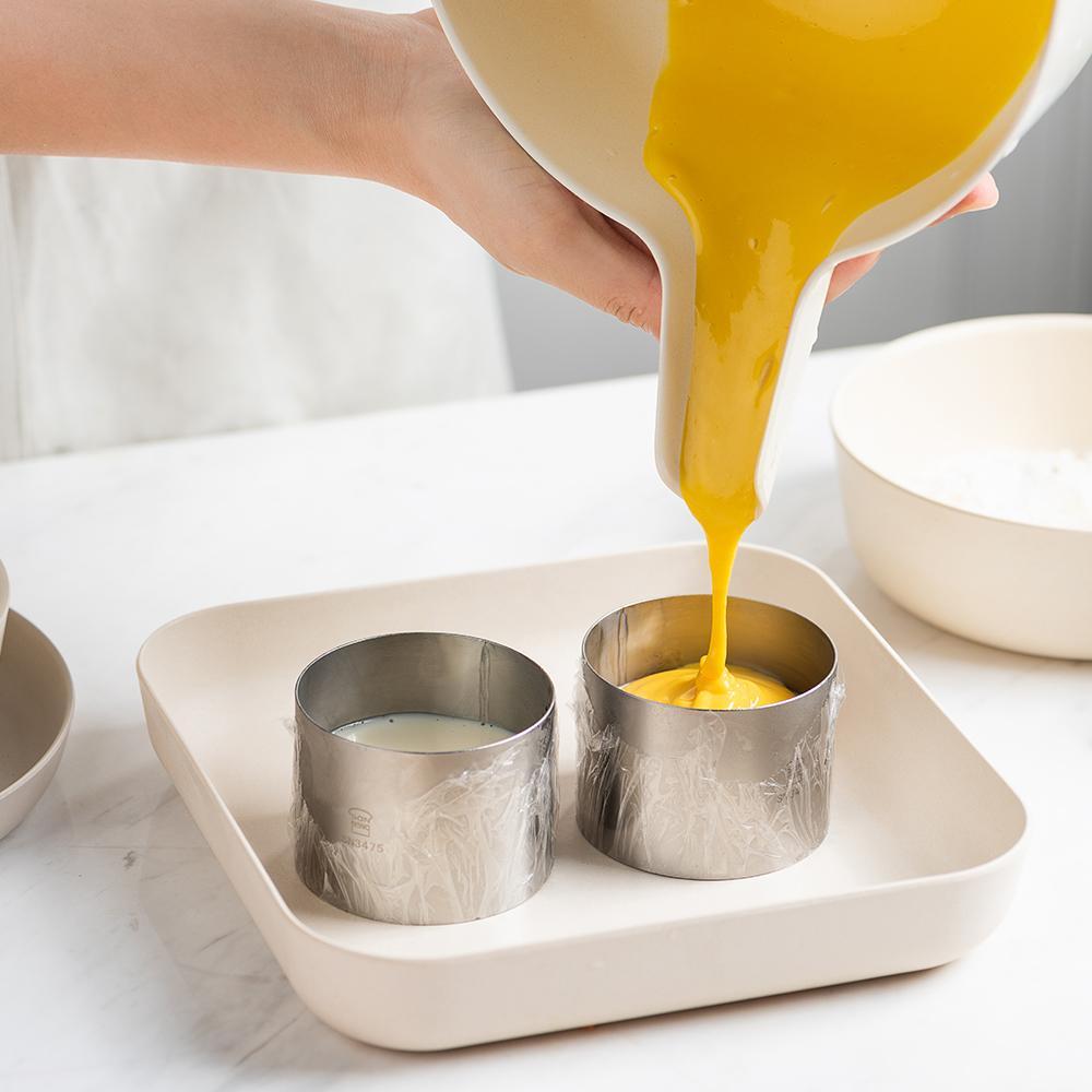Bamboo Small Mixing Bowl and Colander Set - Off White